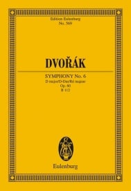 Dvorak: Symphony No. 6 D major Opus 60 B 112 (Study Score) published by Eulenburg